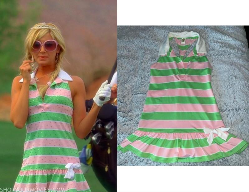High School Musical 2: Sharpay's Pink and Green Striped Dress – Shopyourmovies